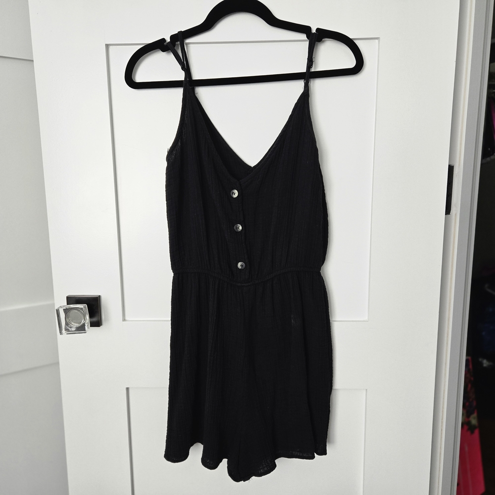 Zara XS Black Gauzy Romper